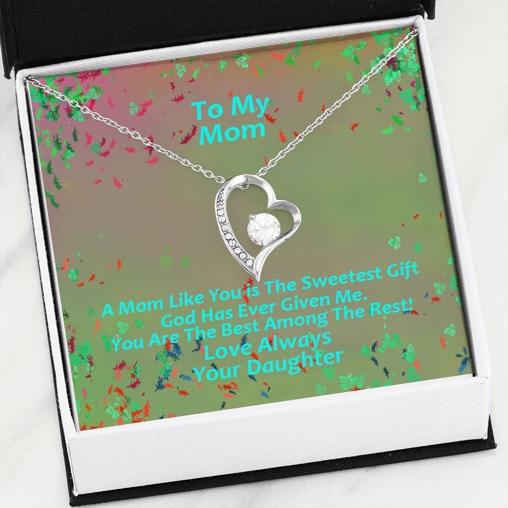 Daughter Gift For Mom Forever Love Necklace You're The Sweetest Gift