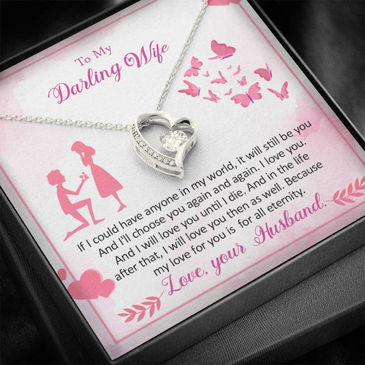 Forever Love Necklace Gift For Wife My Love For You Is For All Eternity