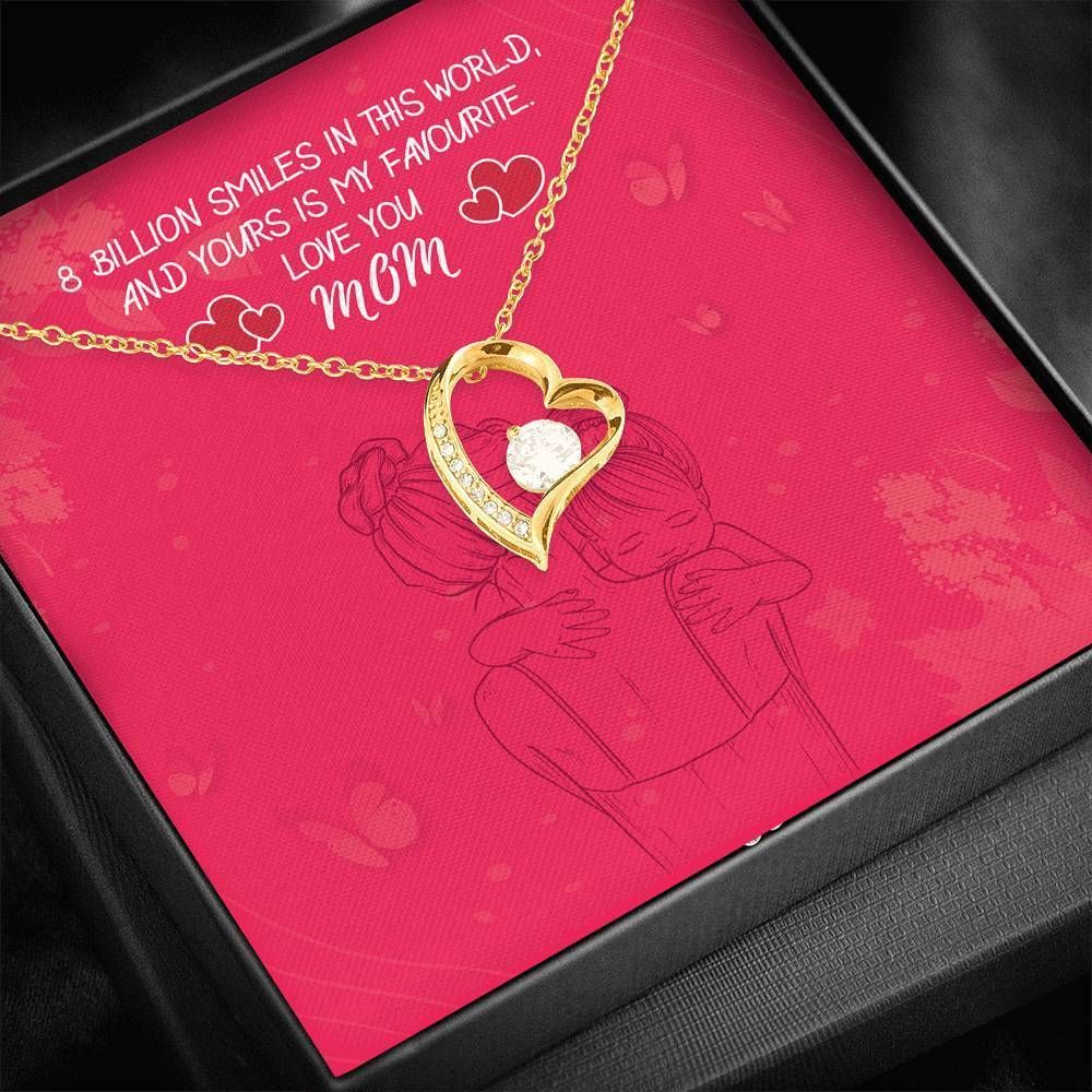 Gift For Mom Forever Love Necklace Your Smile Is My Favorite