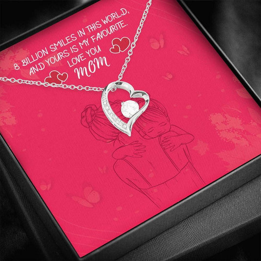 Gift For Mom Forever Love Necklace Your Smile Is My Favorite