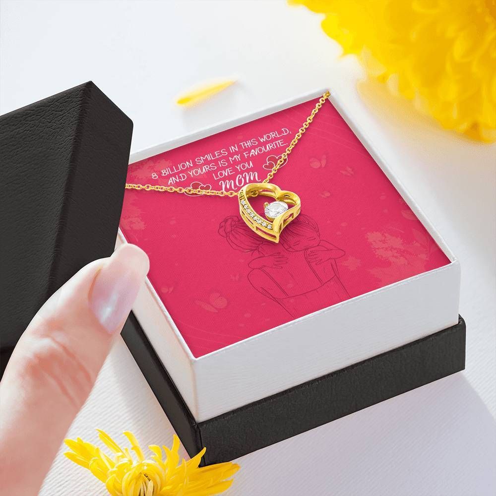 Gift For Mom Forever Love Necklace Your Smile Is My Favorite