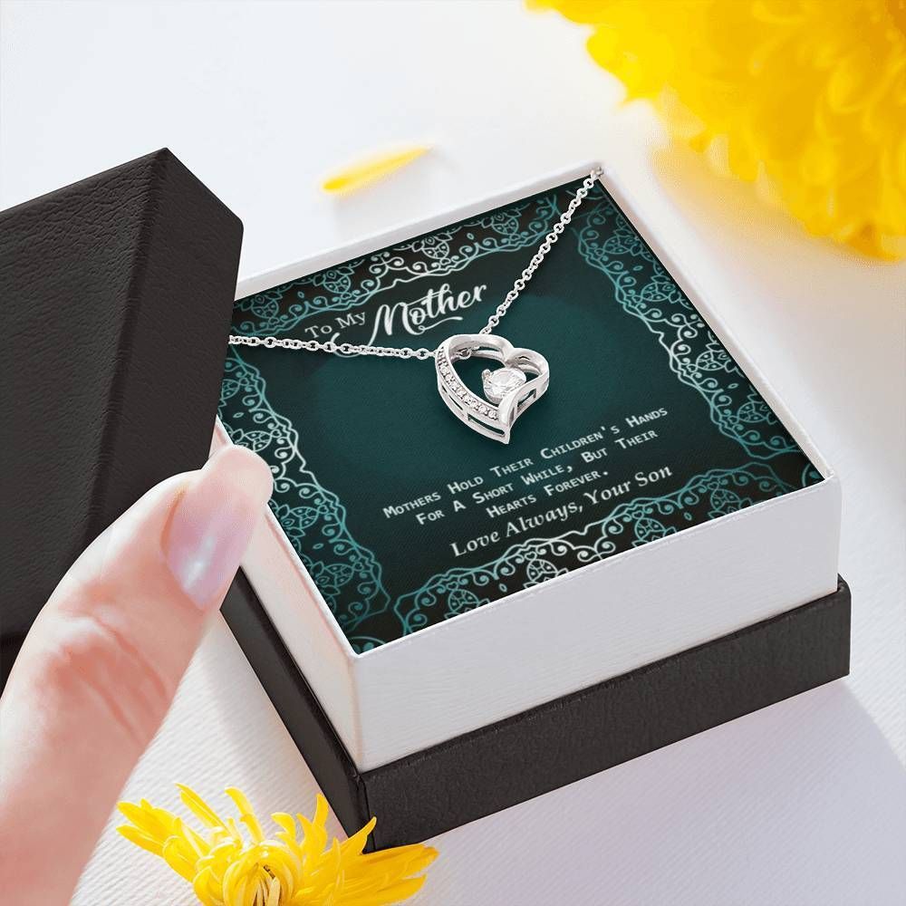 Green Paisley Son Gift For Mom Forever Love Necklace Love Always