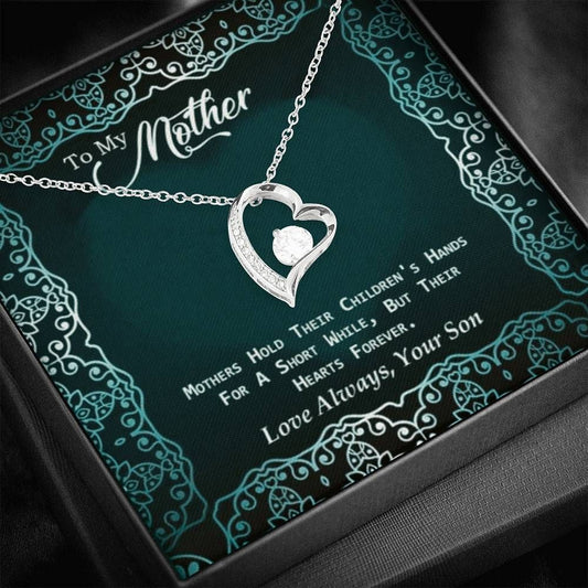 Green Paisley Son Gift For Mom Forever Love Necklace Love Always