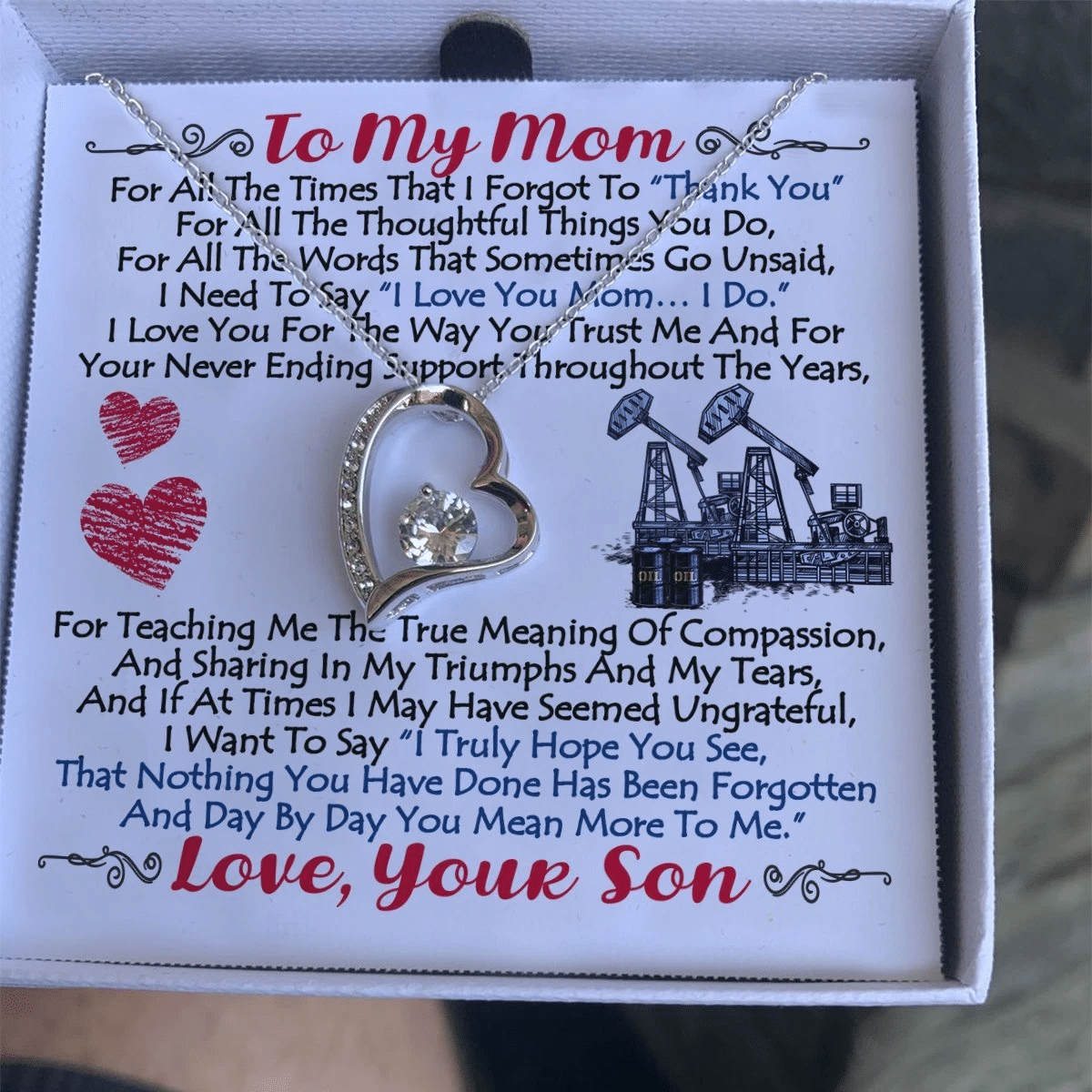 Son Gift For Mom Forever Love Necklace I Truly Hope You See