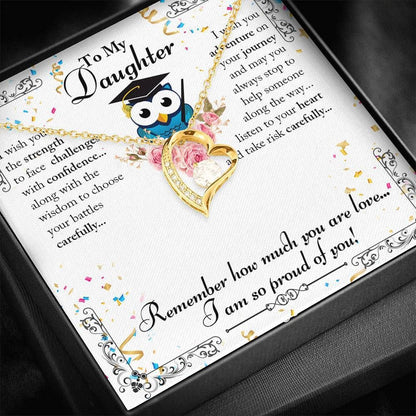 Owl Forever Love Necklace Mom Gift For Daughter I'm So Proud Of You