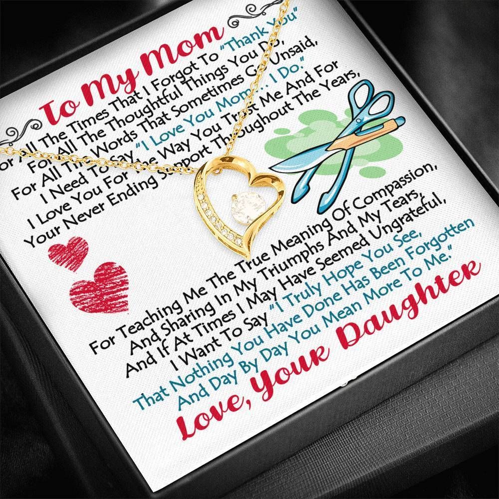 Gardener Daughter Gift For Mom Forever Love Necklace You Mean More To Me