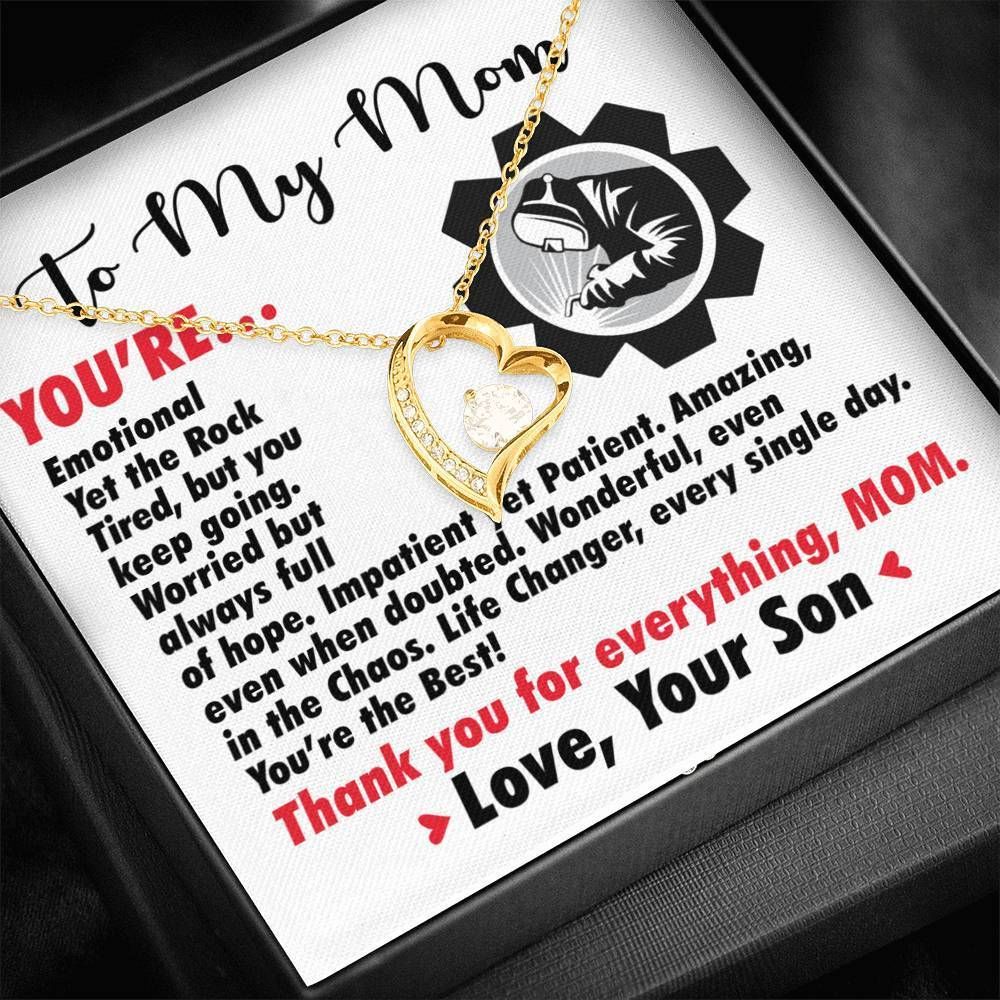 Welder Son Gift For Mom Forever Love Necklace Thank You For Everything