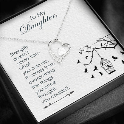 Forever Love Necklace Mom Gift For Daughter I Can Overcome Anything