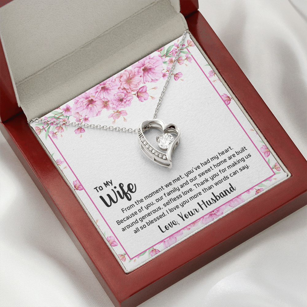 To My Wife From The Moment We Met Forever Love Necklace