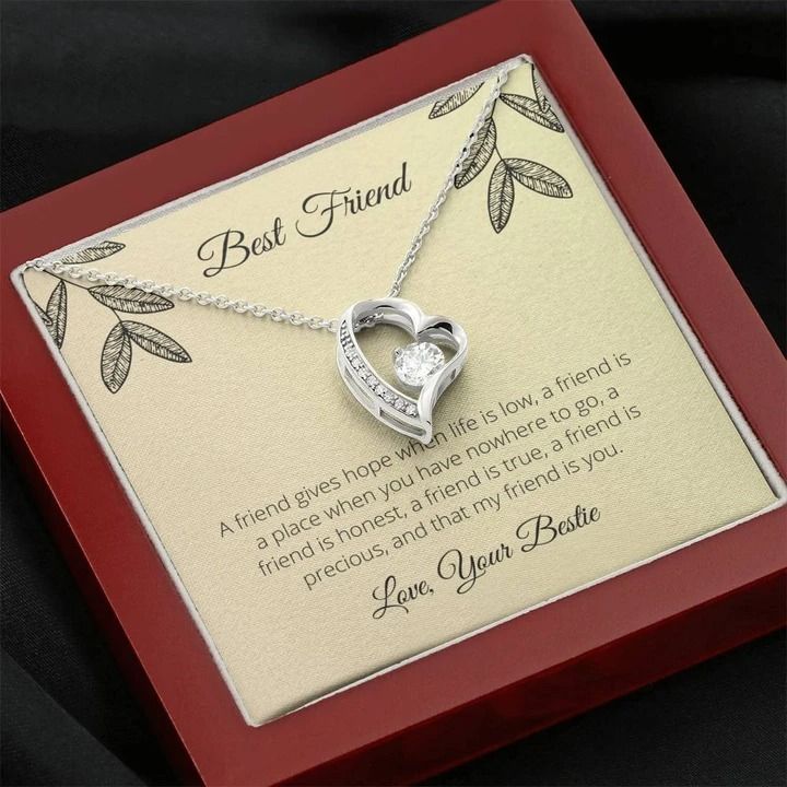 A Friend Gives Hope When Life Is Low Forever Love Necklace