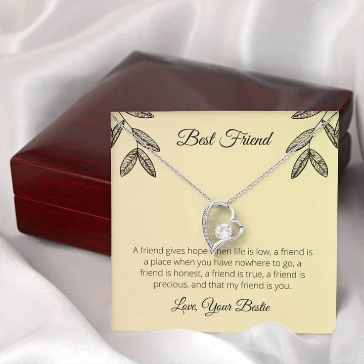 A Friend Gives Hope When Life Is Low Forever Love Necklace