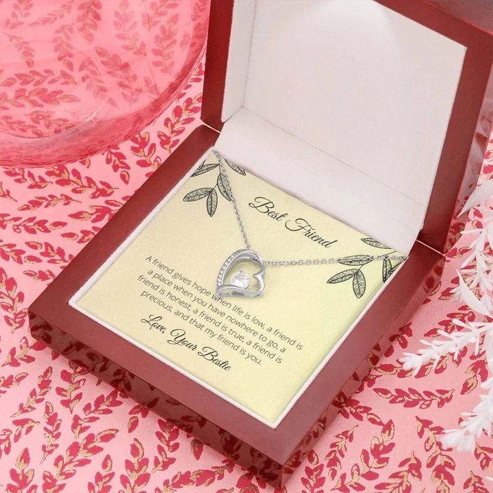 A Friend Gives Hope When Life Is Low Forever Love Necklace