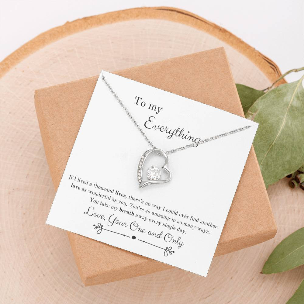 Take My Breath Away Gift For Wife Forever Love Necklace 