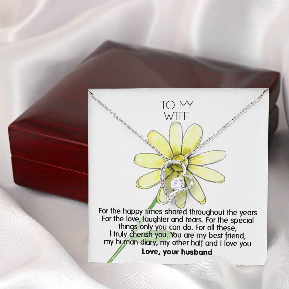 For The Happy Times Shared Throughout The Years Forever Love Necklace Gift For Wife