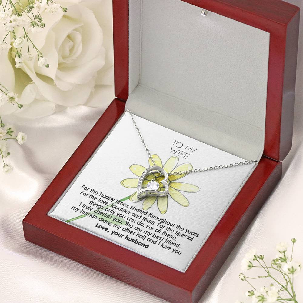 For The Happy Times Shared Throughout The Years Forever Love Necklace Gift For Wife