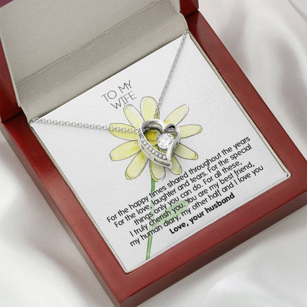 For The Happy Times Shared Throughout The Years Forever Love Necklace Gift For Wife