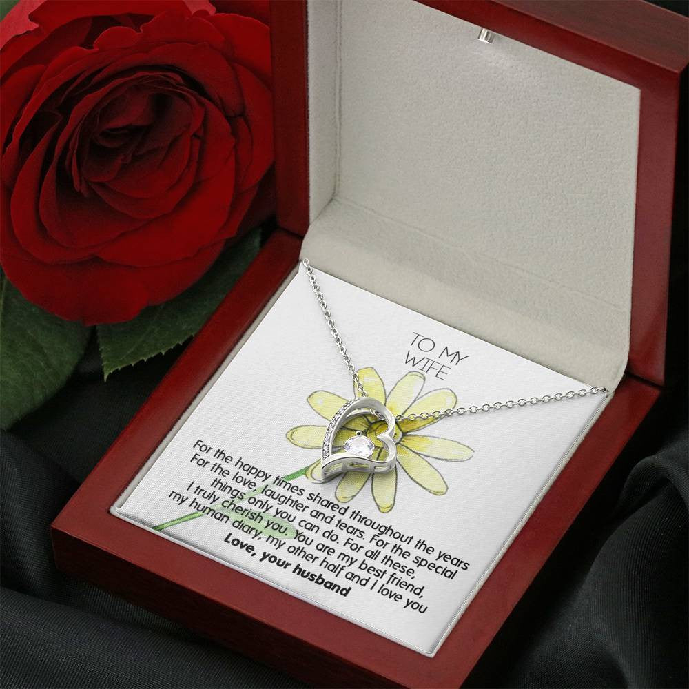 For The Happy Times Shared Throughout The Years Forever Love Necklace Gift For Wife