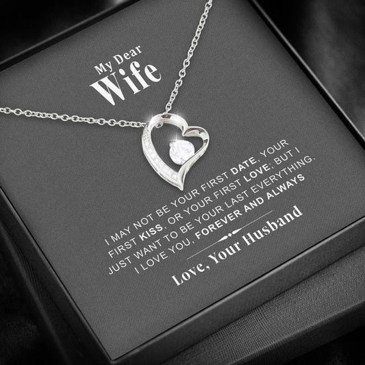 Forever Love Necklace Husband Gift For Wife Happy Anniversary 