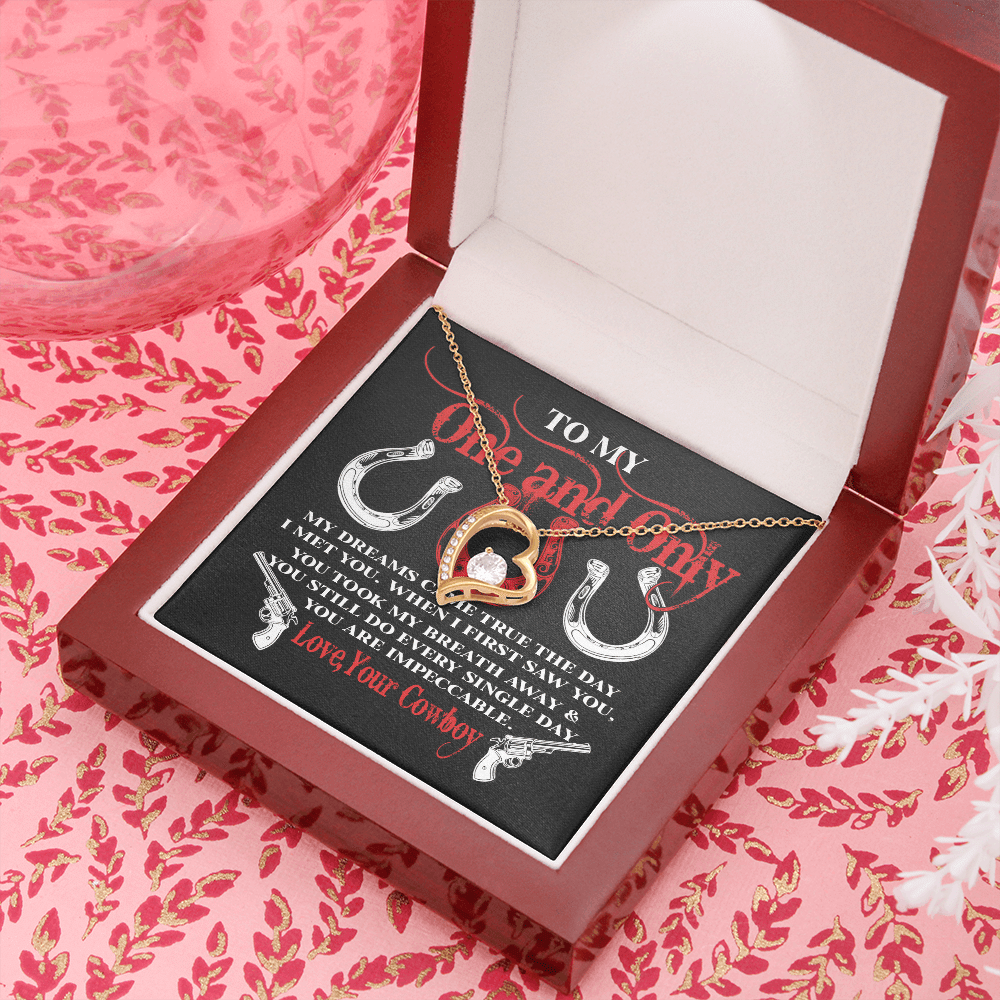 Gift For Her From Cowboy My Dreams Came True The Day I Met You Forever Love Necklace 