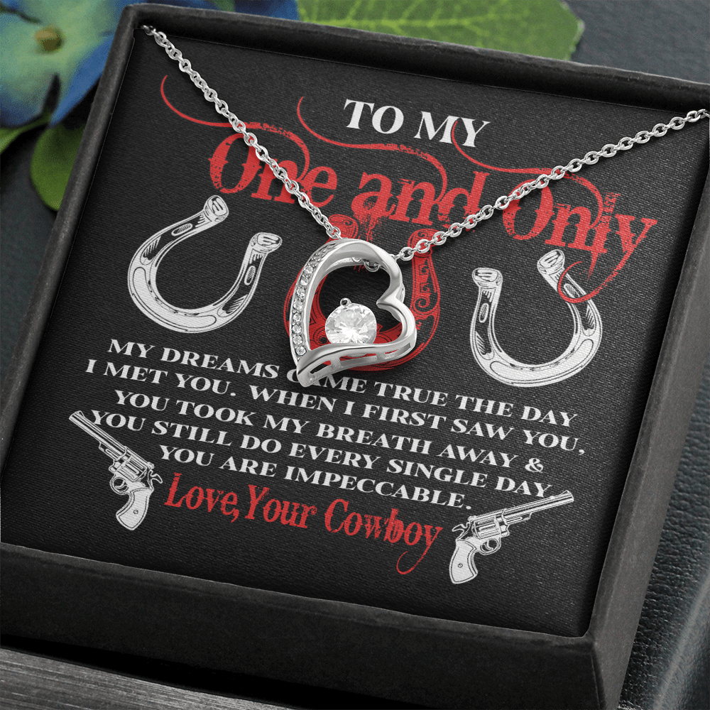 Gift For Her From Cowboy My Dreams Came True The Day I Met You Forever Love Necklace 