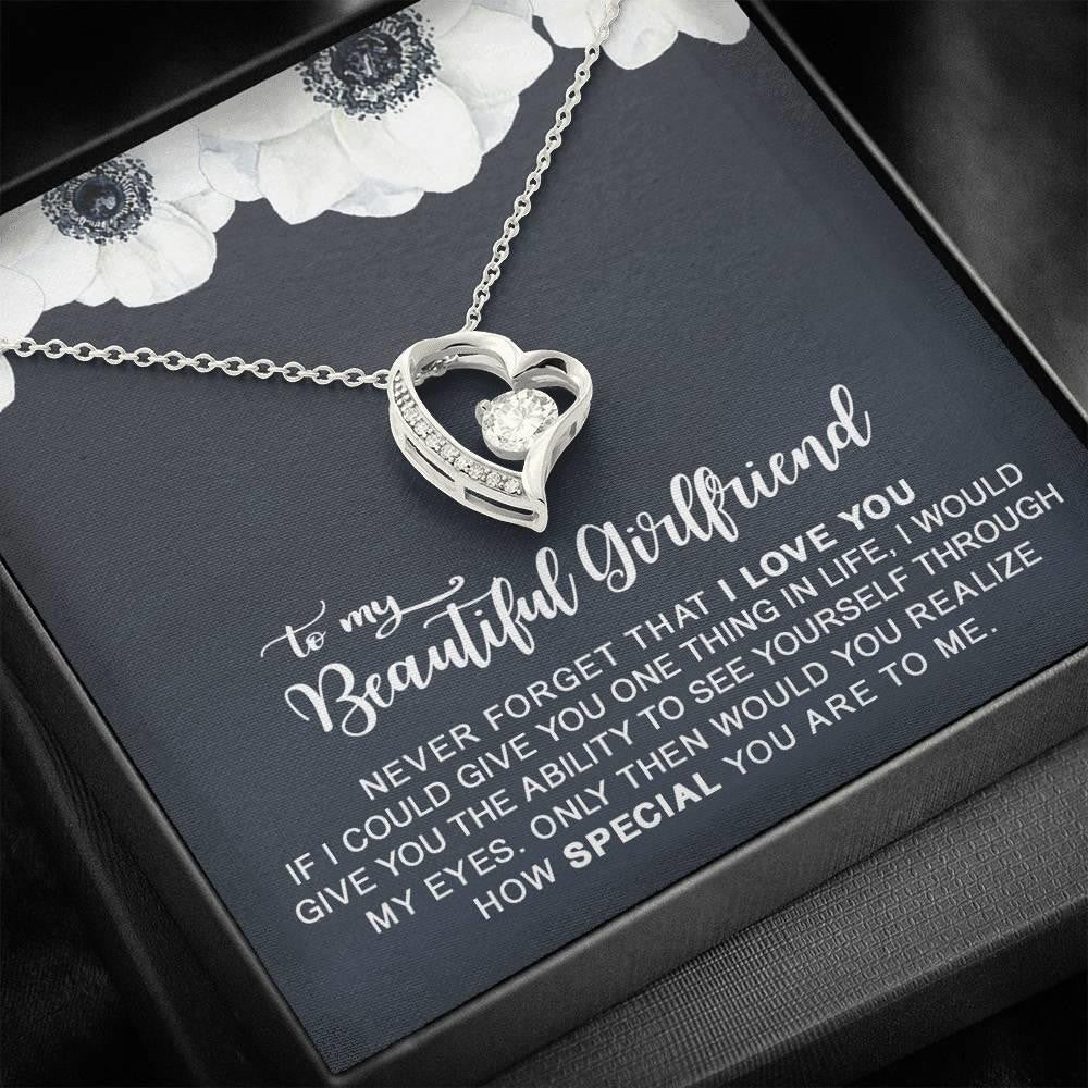 Never Forget That I Love You Gift For Girlfriend Forever Love Necklace