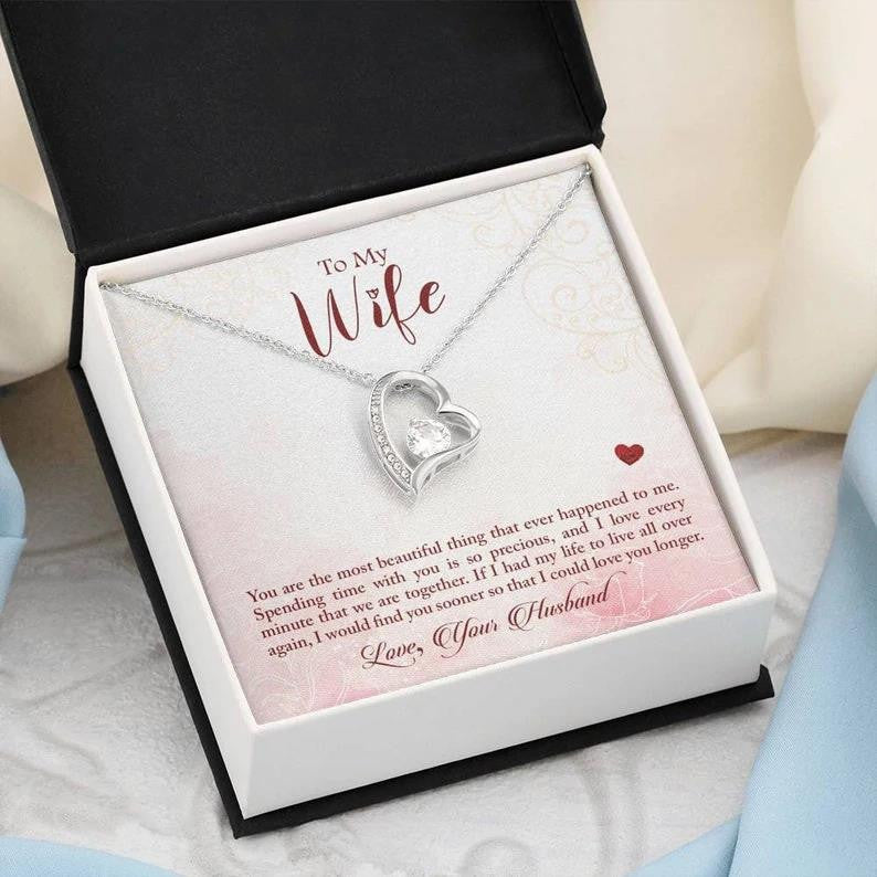 Forever Love Necklace Gift For Wife You Are The Most Beautiful Thing