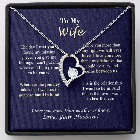 Forever Love Necklace Gift For Wife I Want Us To Go There Hand In Hand