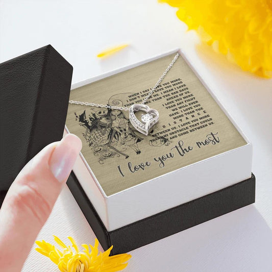 Forever Love Necklace Gift For Girlfriend I Love You The Most