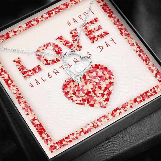 Happy Love Valentine's Day Gift For Wife Forever Love Necklace