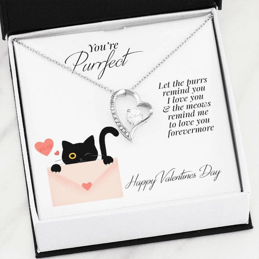 Happy Valentine's Day Forever Love Necklace Gift For Wife Love You Forevermore