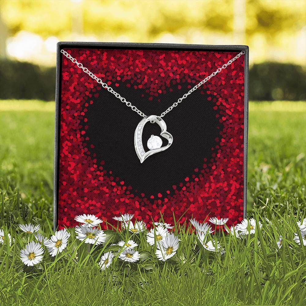 Happy Valentines Day Gift For Her Forever Love Necklace