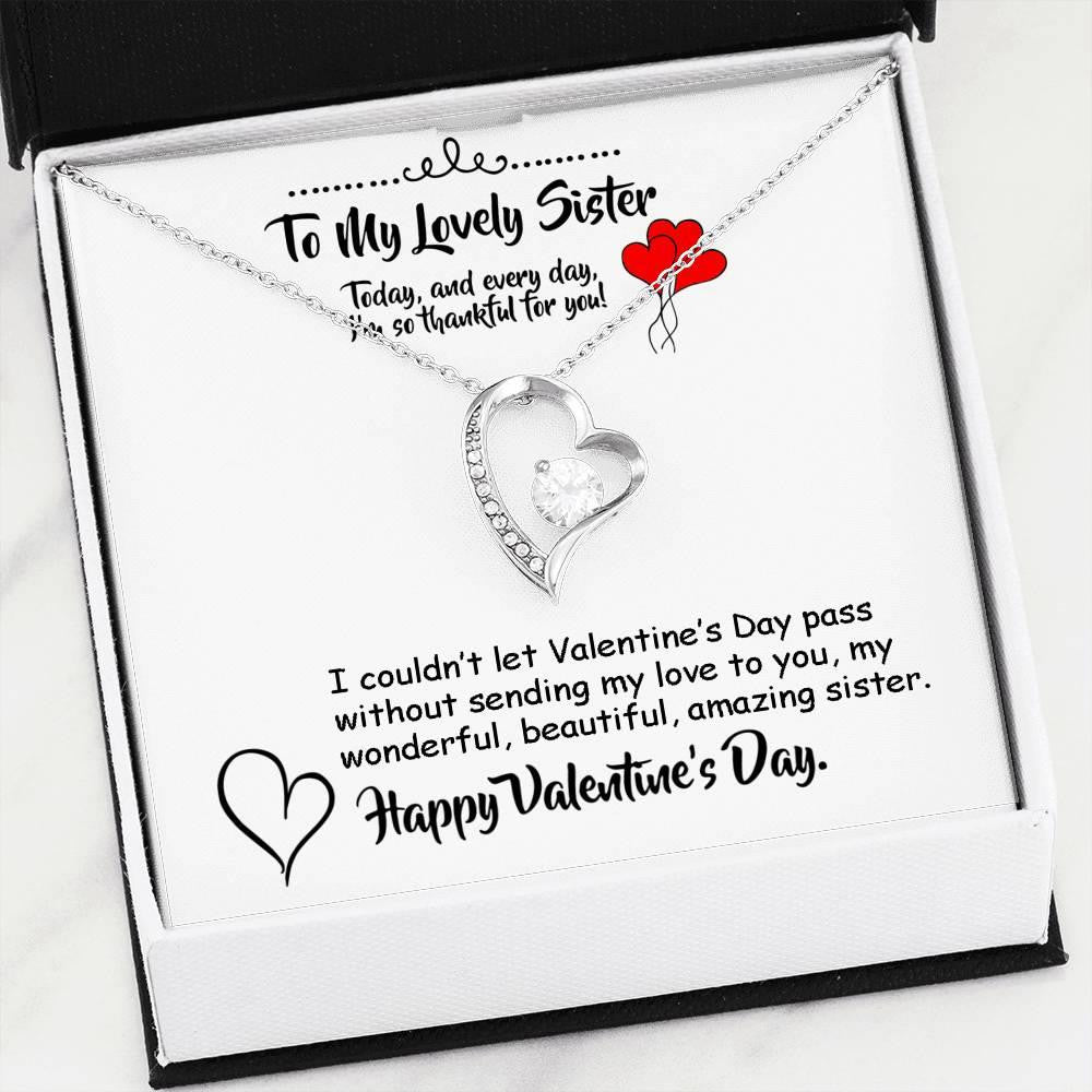 Valentines Day Gift For Sister From Brother I Am So Thankful Forever Love Necklace