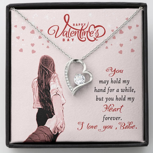 Valentine Gift For Her I Love You Babe Forever Love Necklace