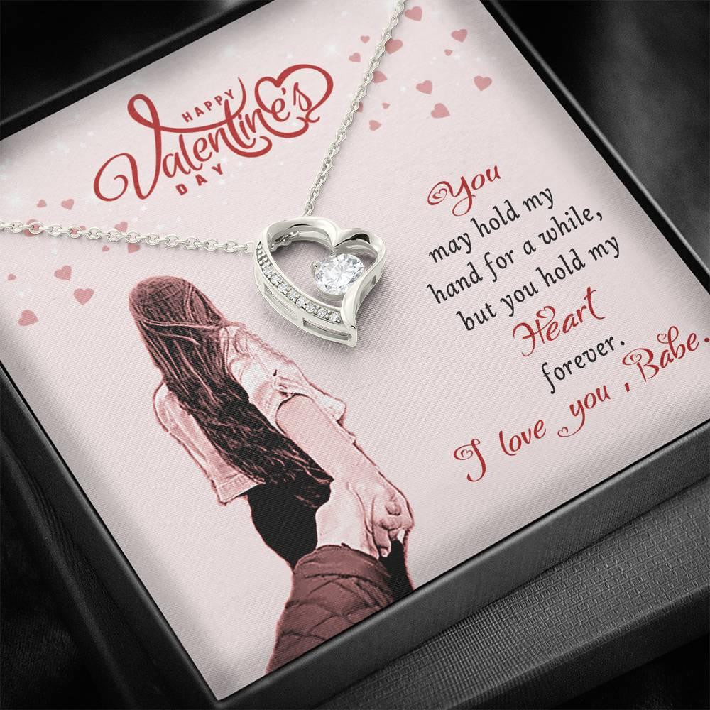 Valentine Gift For Her I Love You Babe Forever Love Necklace