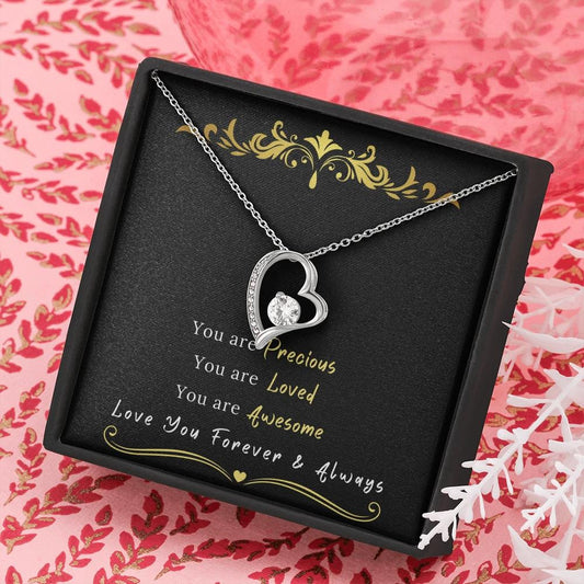 Gift For Her You Are Precious You Are Loved Forever Love Necklace