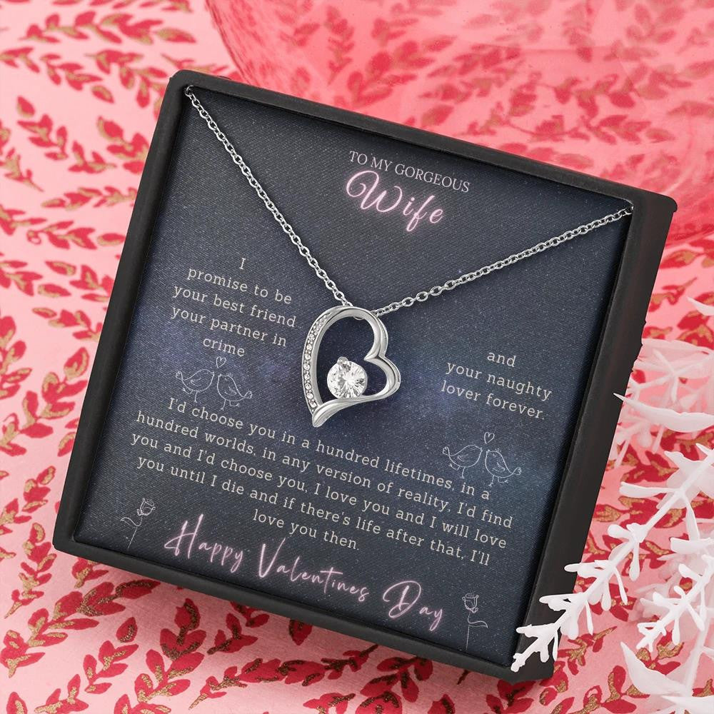 Valentines Gift For Wife Forever Love Necklace I Will Love You Until I Die