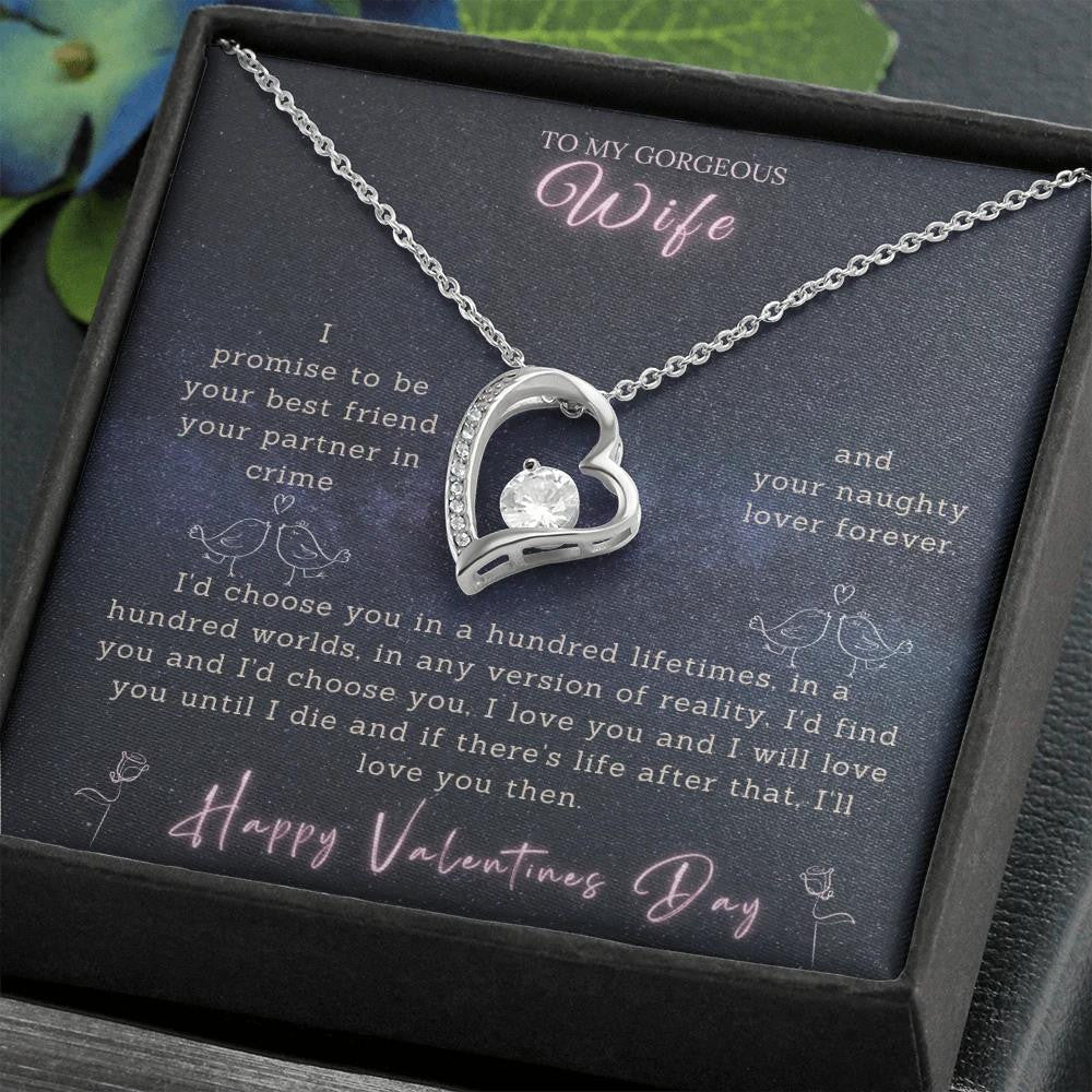 Valentines Gift For Wife Forever Love Necklace I Will Love You Until I Die