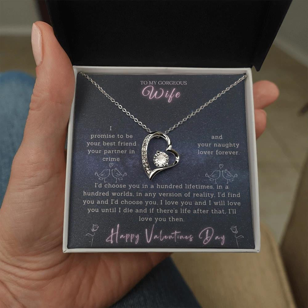 Valentines Gift For Wife Forever Love Necklace I Will Love You Until I Die