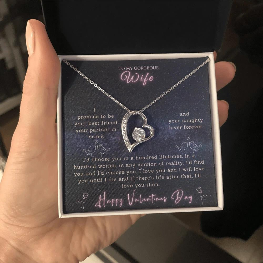 Valentines Gift For Wife Forever Love Necklace I Will Love You Until I Die