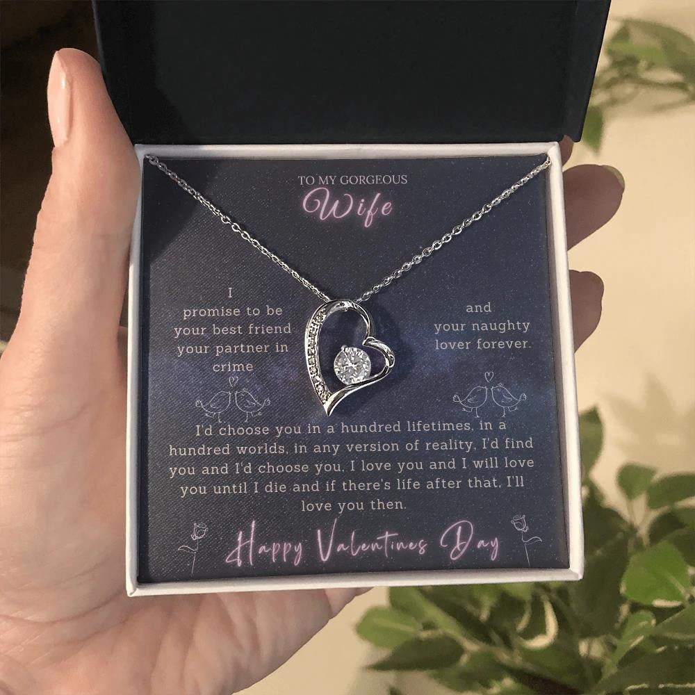 Valentines Gift For Wife Forever Love Necklace I Will Love You Until I Die