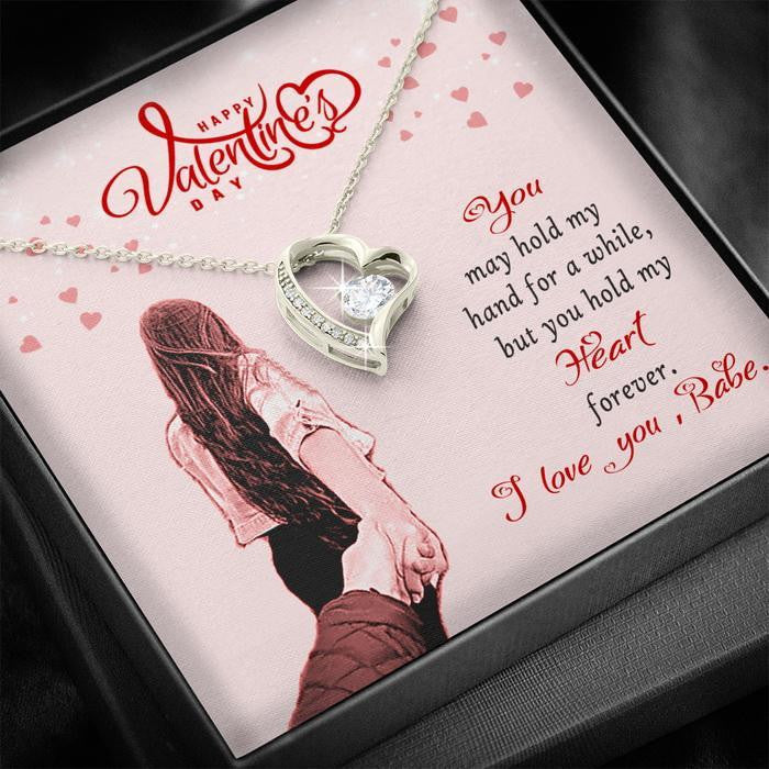 Valentine's Day Gift For Her Forever Love Necklace You Hold My Heart Forever