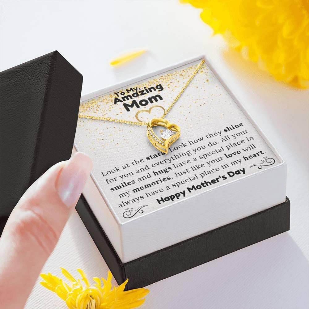 Happy Mother's Day Gift For Mom Look At The Stars Forever Love Necklace