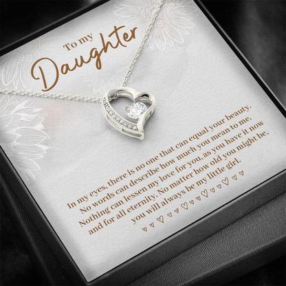 Gift For Daughter You Will Always Be My Little Girl Forever Love Necklace