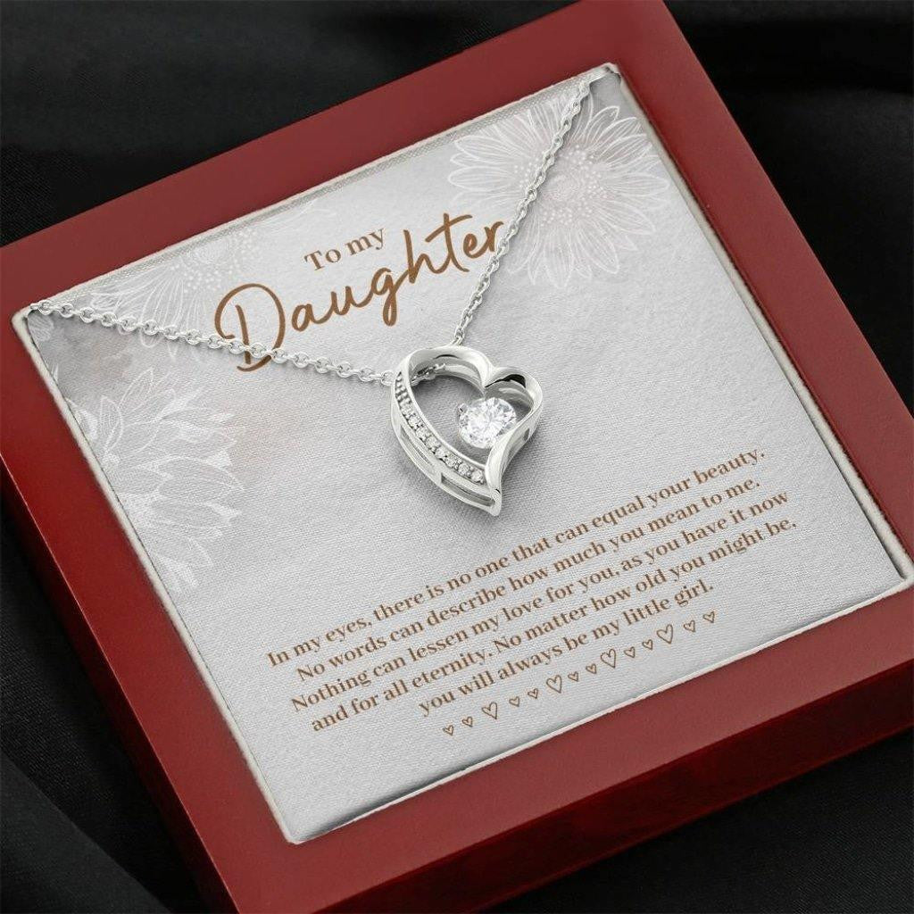 Gift For Daughter You Will Always Be My Little Girl Forever Love Necklace