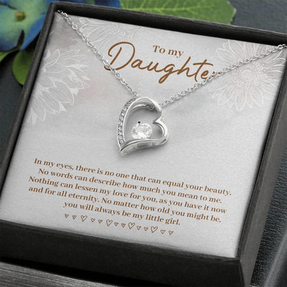 Gift For Daughter You Will Always Be My Little Girl Forever Love Necklace