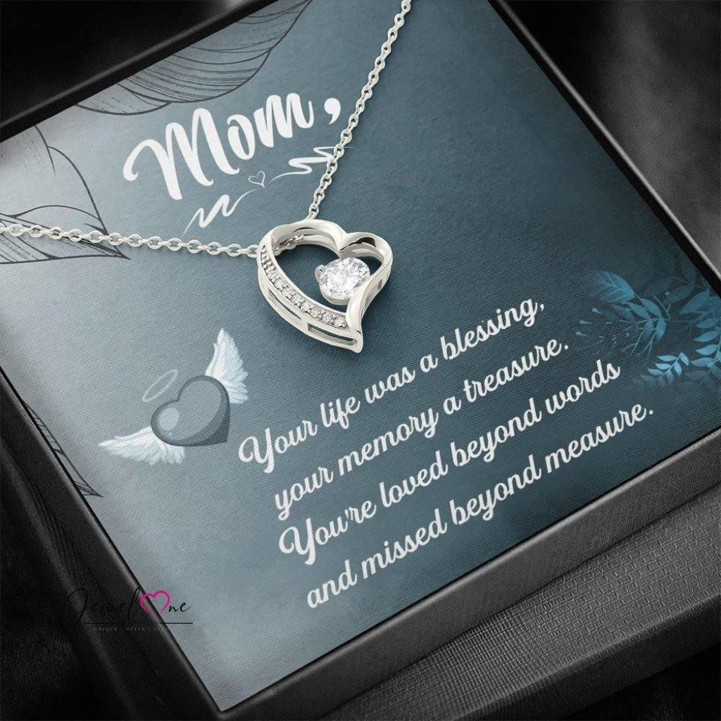 Gift For Mom Blessing Your Memory A Treasure Forever Love Necklace