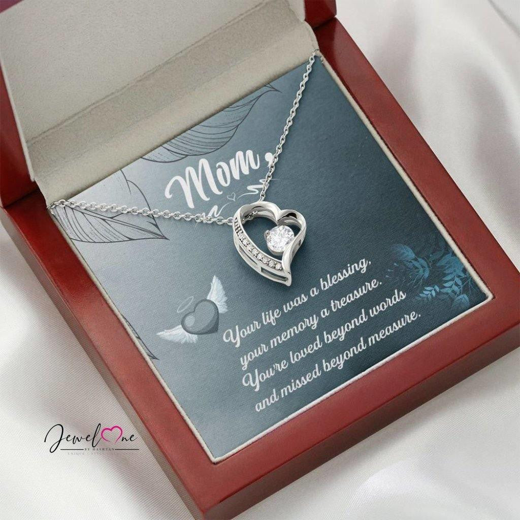 Gift For Mom Blessing Your Memory A Treasure Forever Love Necklace