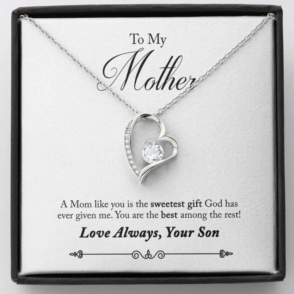 Gift For Mother From Son Forever Love Necklace You Are The Best Among The Rest