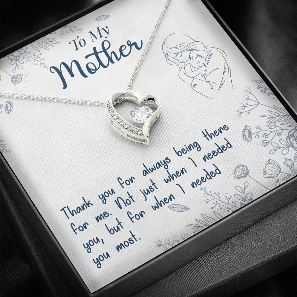 Gift For Mom Always Being There For Me Forever Love Necklace