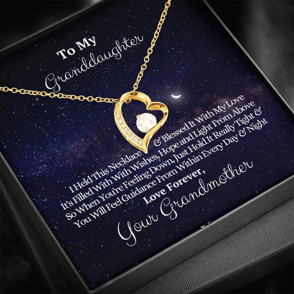 Galaxy Themed Gift For Granddaughter Blessed It With My Love Forever Love Necklace